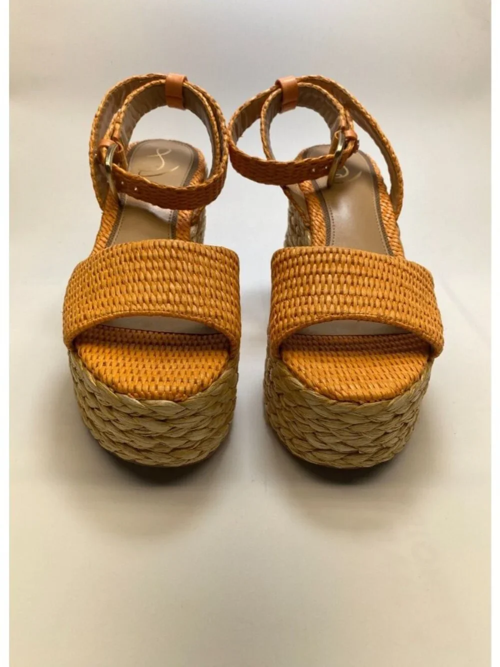 Sam Edelman Womens April Marigold Wedge Espadrille Platlform Sandal Sz 8.5
